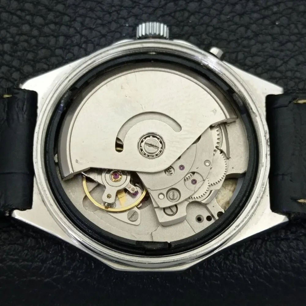 Vintage 1975 Ricoh Automatic Mens Silver Watch W/daydate & Gold accents